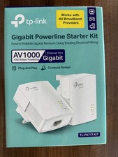 TP-Link TL-PA717KIT 1-Port Gigabit Powerline Starter Kit, Network