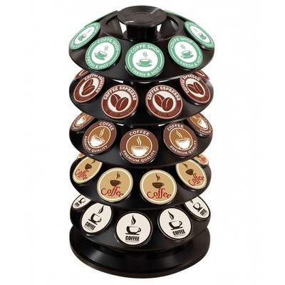 Rotary Coffee Pod Capsules Carousel Holder Organizer,Coffee Pods Stand Compat...