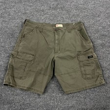 Wrangler Cargo Shorts Mens Size 40 Green Relaxed Fit Stretch Utility Pocket