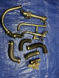 1987 Honda Magna VF700C Coolant Tubes and Hoses Set with Thermostat and Housing