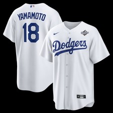 Los Angeles Dodgers Yamamoto White 2025 World Series Home Player Jersey Reprint