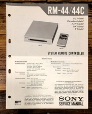 Sony RM-44 RM-44C Remote Control Service Manual Original 