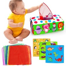 Baby Toys 3 4 5 6 7 8 9 12 Month Old Montessori Tissue Box Toys for Babies In...