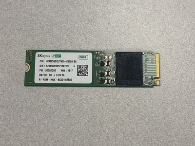 SK Hynix 256gb NVMe ssd BC501 HFM256GDJTNG -8310A BA #0112