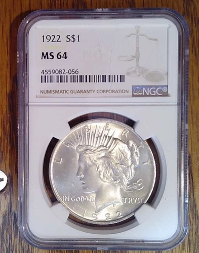 1922-P BU Silver Peace Dollar NGC MS64 (056)