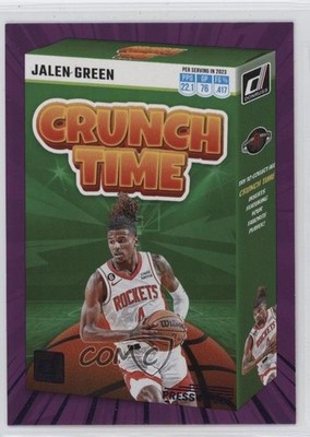 2023-24 Panini Donruss Crunch Time Purple Press Proof Jalen Green #9 lz7