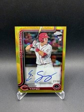 2025 Topps Chrome - Rookie Autographs Eric Yang #RA-YANG Gold Refractor /50 (RC)