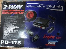 Phonics Digital 2 Way Vehicle Security System LCD Display PD-175 Engine Start