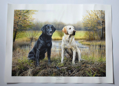NIGEL ARTINGSTALL HOCHWERTIG LIMITIERTE AUSGABE GICLEE LABRADOR HUND DRUCK WOHLVERDIENTE RUHE