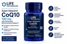 Life Extension Super Ubiquinol CoQ10 100mg Mitochondrial Support 30 Softgels