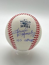 David Hensley Signed Auto Inscribed Official 2022 World Series Baseball JSA COA