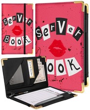 Server Book for Waitress Cute Serving Books with Zipper Pocket Accessories Leath