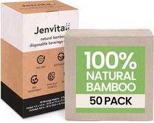 100 Bamboo Disposable Cocktail Napkins 50-Pack 2-Ply FSC Certified