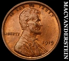1919 Lincoln Wheat Cent - Choice Gem Brilliant Unc++++  Lustrous  #i5168