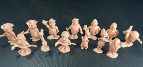 Set of 13 Marx Bedrock Figures Flintstones Ruby Edition Playset Lot