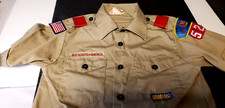 Boy Scout America Youth ButtonUp Short Sleeve Uniform Shirt Patches YTH Lg 14-16