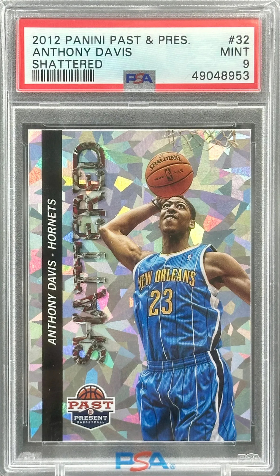 2012 Panini Past & Present ANTHONY DAVIS Shattered Rookie #32 RC PSA 9