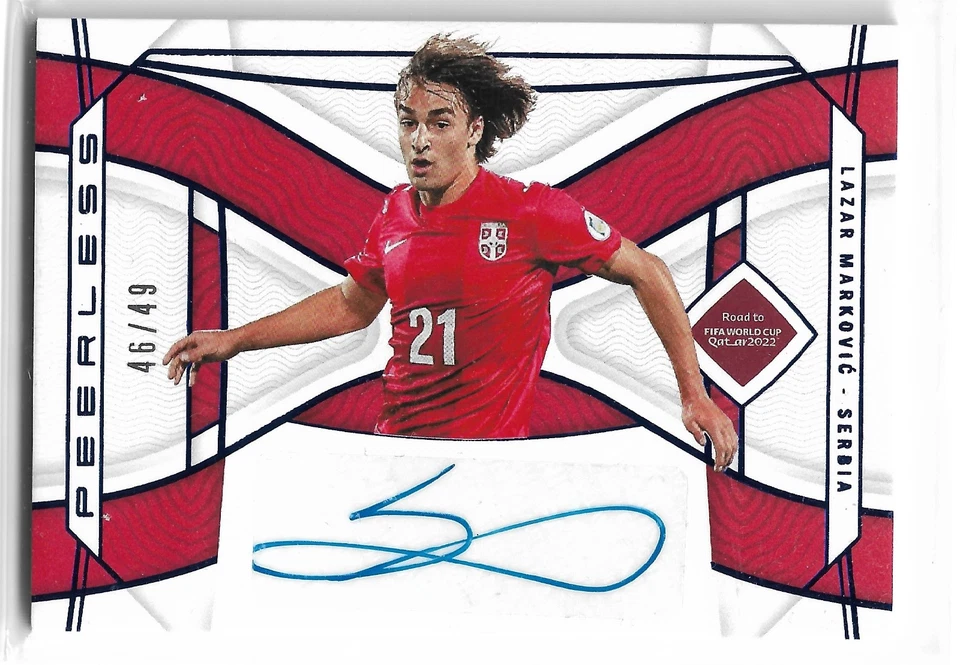 Lazar Markovic Auto /49 2022 Panini National Treasures Road to World Cup Serbia - Image 2 of 4