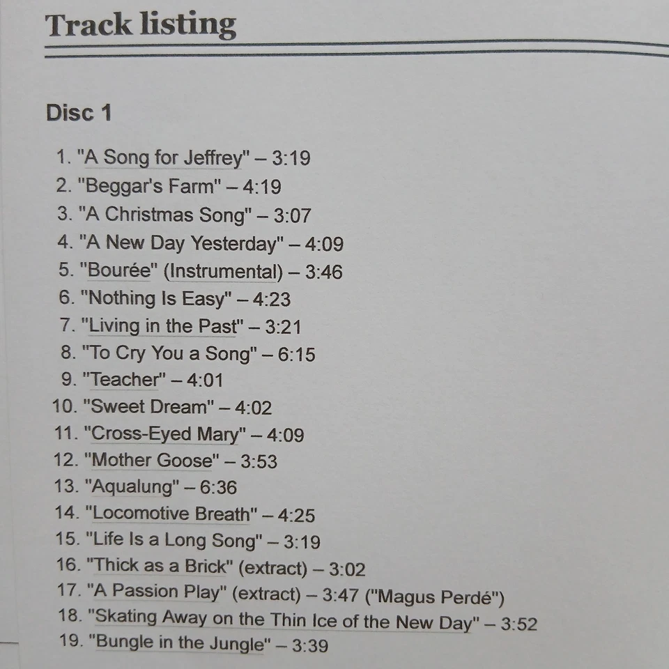 JETHRO TULL - The Best of : The Anniversary Collection (2 CD Box Set) UK VG+ - Bild 2 von 4