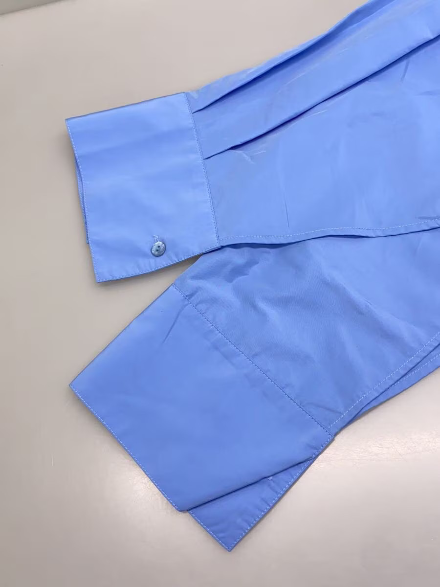 AMERI Shirt Dress S Polyester BLU Solid 014105801… - image 6