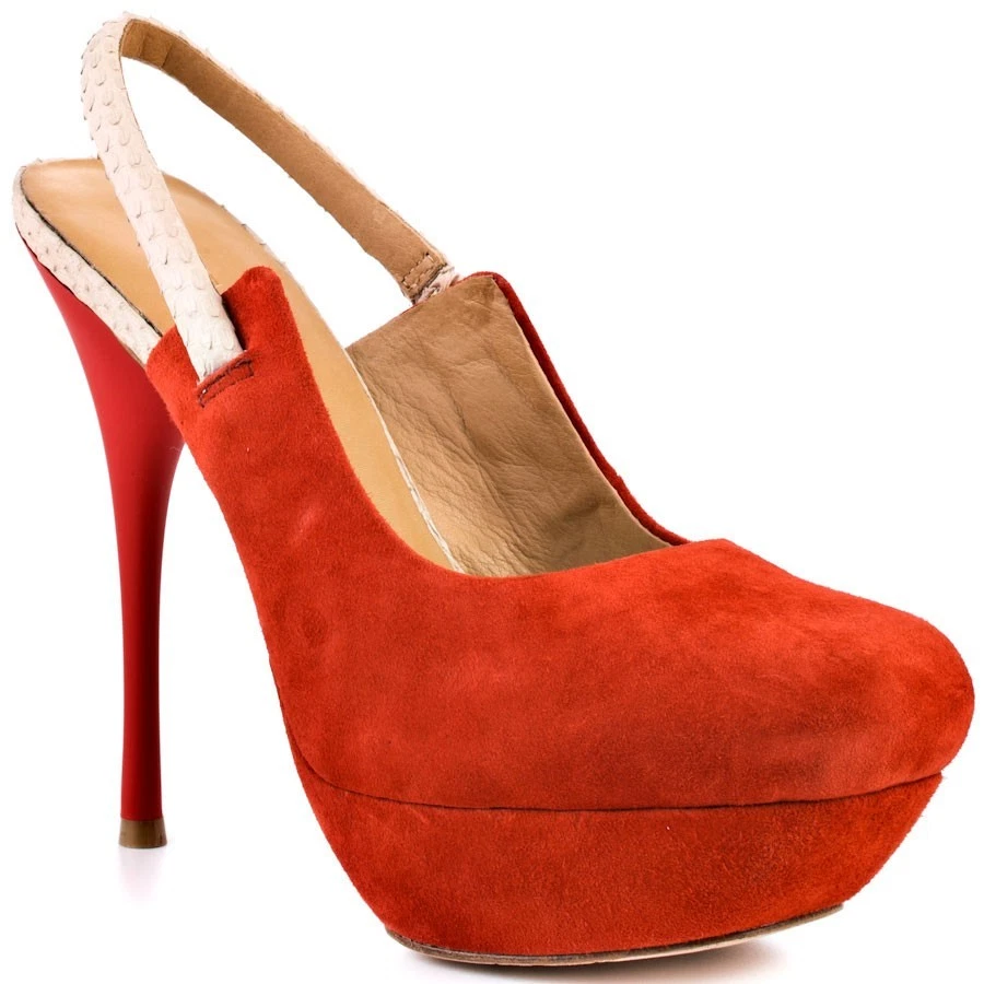 MBT L.A.M.B. Sandalo Donna Ariel ROSSO Slingback Tacco AGNELLO DÉCOLLETÉ PLATEAU PELLE SCAMOSCIATA STILETO