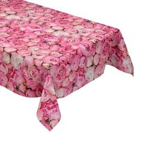 MEWATU Nappe de Table en Toile Cirée Pivoine Printemps K-ML3203 Carré Rond Oval