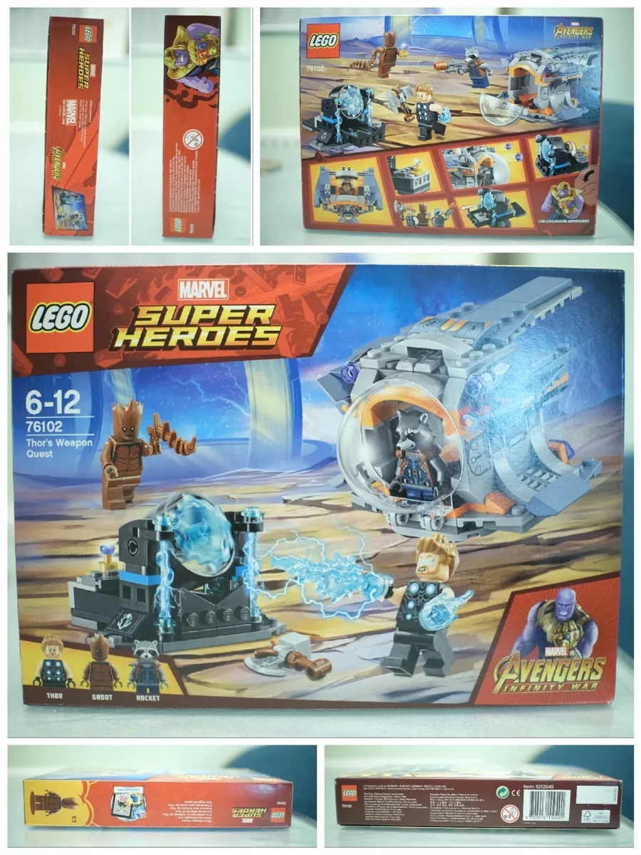 LEGO AVENGERS INFINITY WAR THORS WEAPON QUEST SET GROOT THOR - BNIB eBay