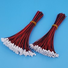 100Pairs Micro JST 2Pin In-Line Pitch 1.25mm Male and Female 15cm Wire Connector