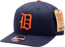 Detroit Tigers Old School Snapback Colección Cooperstown Flat Bill Outfield