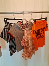 Lot Of 4 Medium Fun Summer Tops "Not Today/Cute Fit/Keep it Weird"