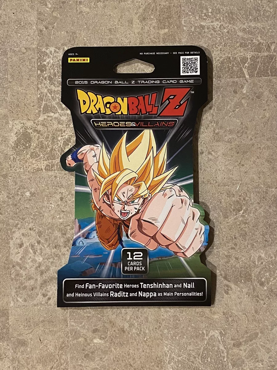 Dragon Ball Z Heroes and Villains 1 Booster Pack SEALED DBZ Panini  Dragonball