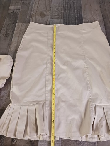 Womens Gold Flava Khaki 2 Piece Set Plus Size 18 & 20 Skirt & Jacket Top - 第 10/12 張圖片