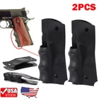 2PCS For PG1911-1 Grip Wraparound Rubber Government Finger Groove Grip Insert US