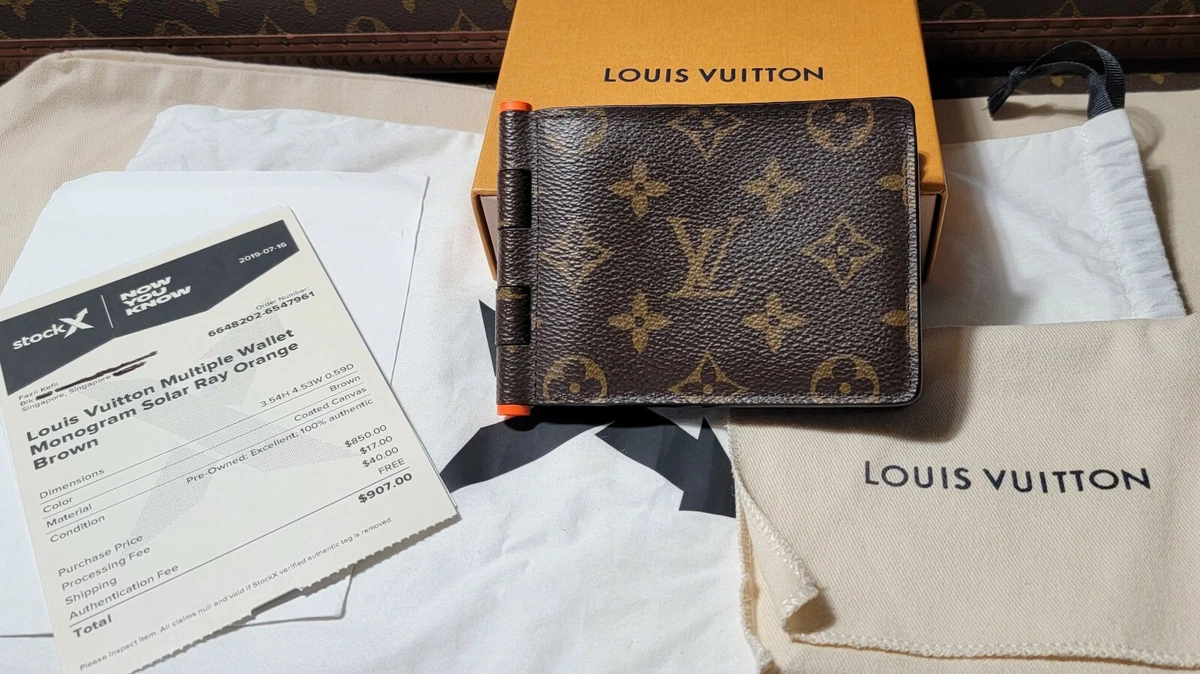 Louis Vuitton Pocket Organizer Monogram Solar Ray Orange Brown