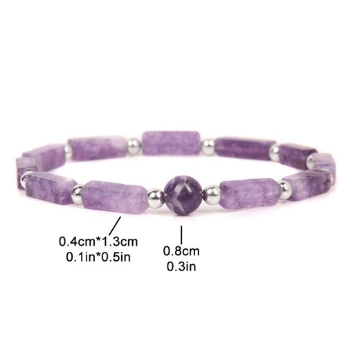 Reiner Amethyst Natürliches Armband Kristallarmband Frauen Schmuck Geschenk - Bild 6 von 15