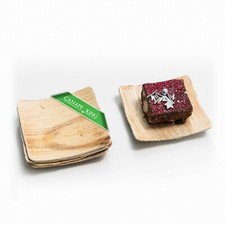 Mini Palm Leaf Disposable Plates Biodegradable Wooden Dinner Party Plate 25-1000