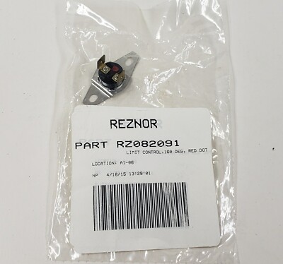 Reznor RZ082091 High Temperature 160 Deg F,  Limit Switch, Auto Reset