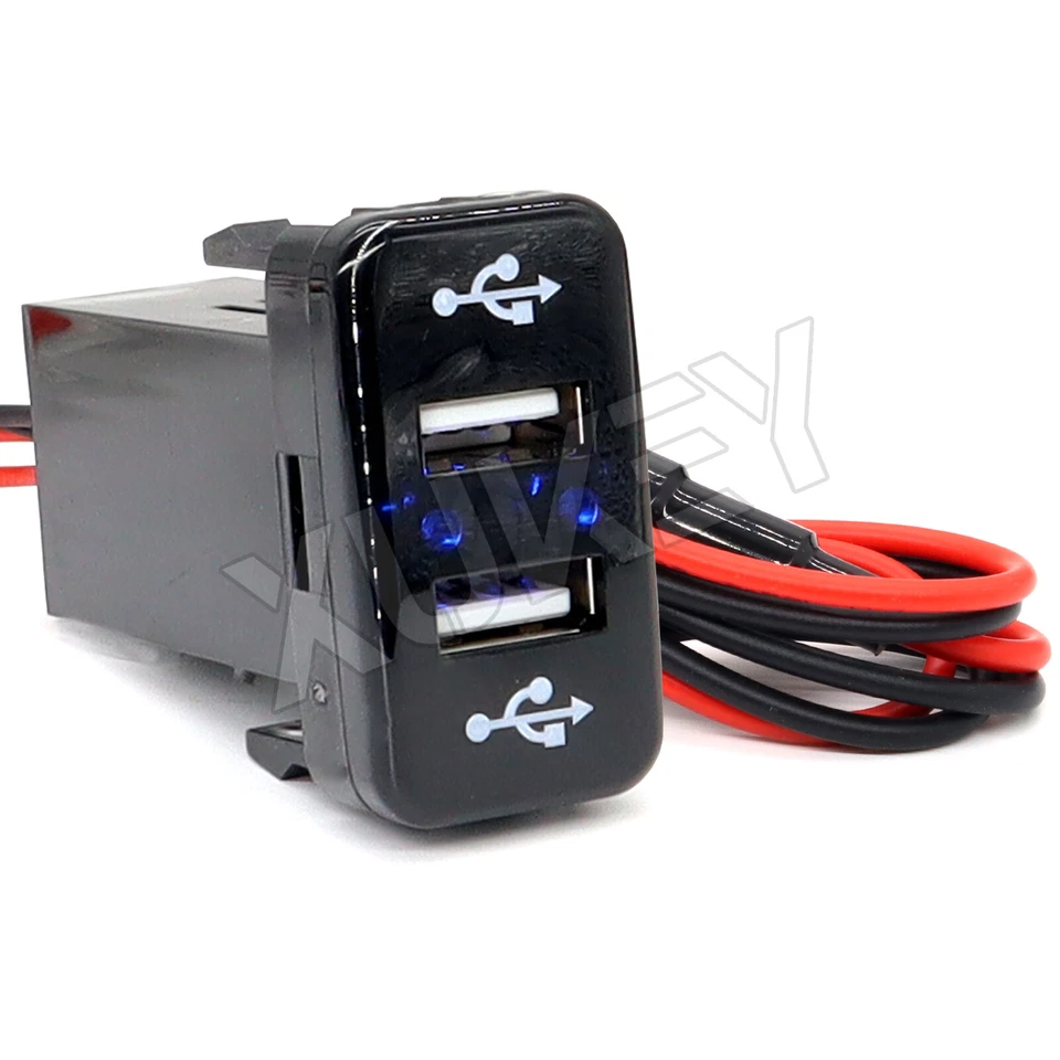 Car Charger Dual USB Port Charging 12V For Toyota Prado Hilux Land Cruiser J120 - image 2 of 4