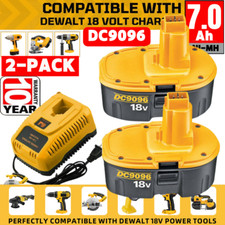 2 PACK 18V Ni-MH Battery or Charger For Dewalt 18 VOLT XRP DC9096 DC9098 DC9099