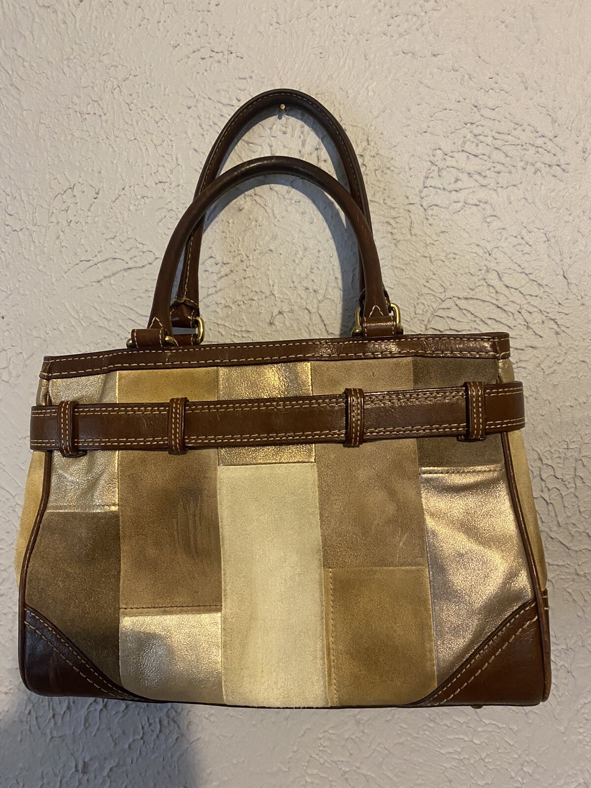 Coach Patchwork Hampton Leather and Suede Tote Ha… - image 6