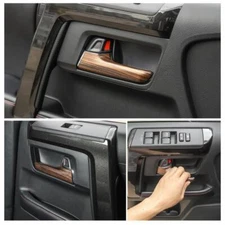For 2017-2023 Toyota 4Runner Wood Grain Interior Car Door Handle Cover Trim 4PCS