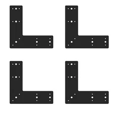 4pcs L Shape Powder Coating 10''x10'' Corner Bracket Steel Flat Bracket Pergola