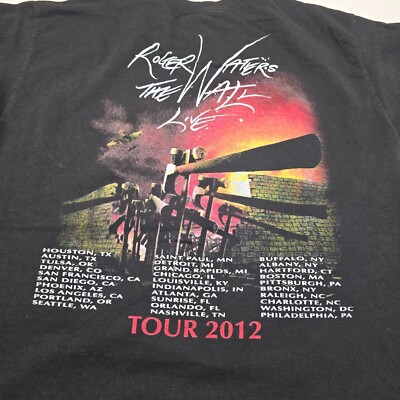 Roger Waters The Wall Live 2012 Tour Concert Shirt Adult Medium
