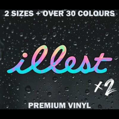 2 ILLEST VAG JDM Auto Vinyl Aufkleber Abziehbild Neon Glanz Matt Glitzer Holografisch