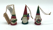 Jim Shore Heartwood Creek Set of 3 Christmas Gnome Ornaments