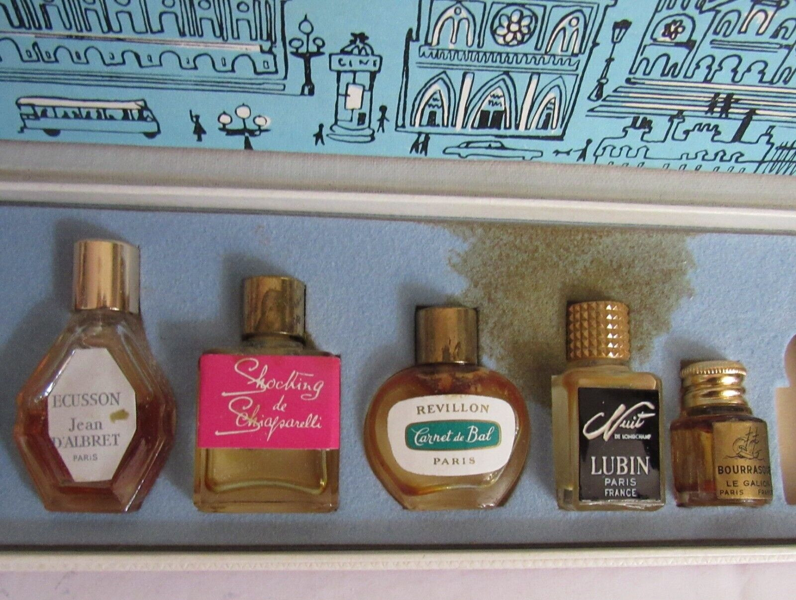 Vtg Coffret Les Parfums de Paris Perfume Minature Bottles Set of 9 Designer thumbnail 5