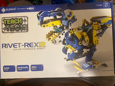 NEW IN BOX Elenco TTG-618 Teach Tech Rivet-Rex 12 Solar Hydraulic Robot Kit