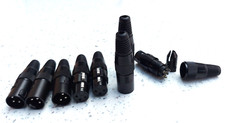 Surplus XLR Connectors 4 Male 4 Female Black Tough Metal Type - 8 Connectors 