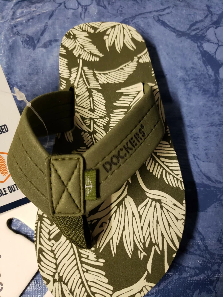 Sandálias VERDES Docker's Premium Kids estampa de palma P 11/12 - Imagem 2 de 4