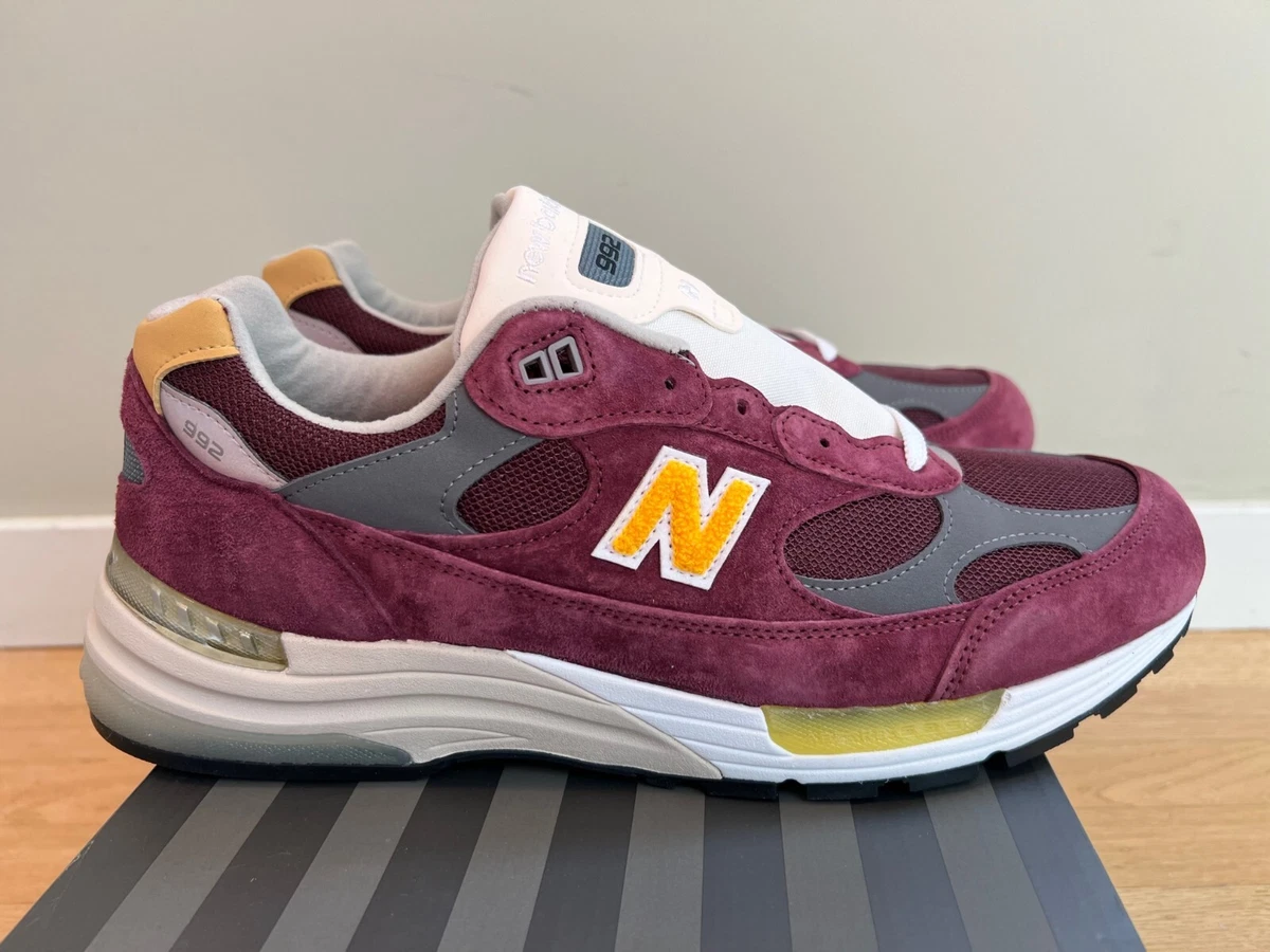 New Balance 992 M992CA Maroon Yellow Burgundy Gold Made in USA  